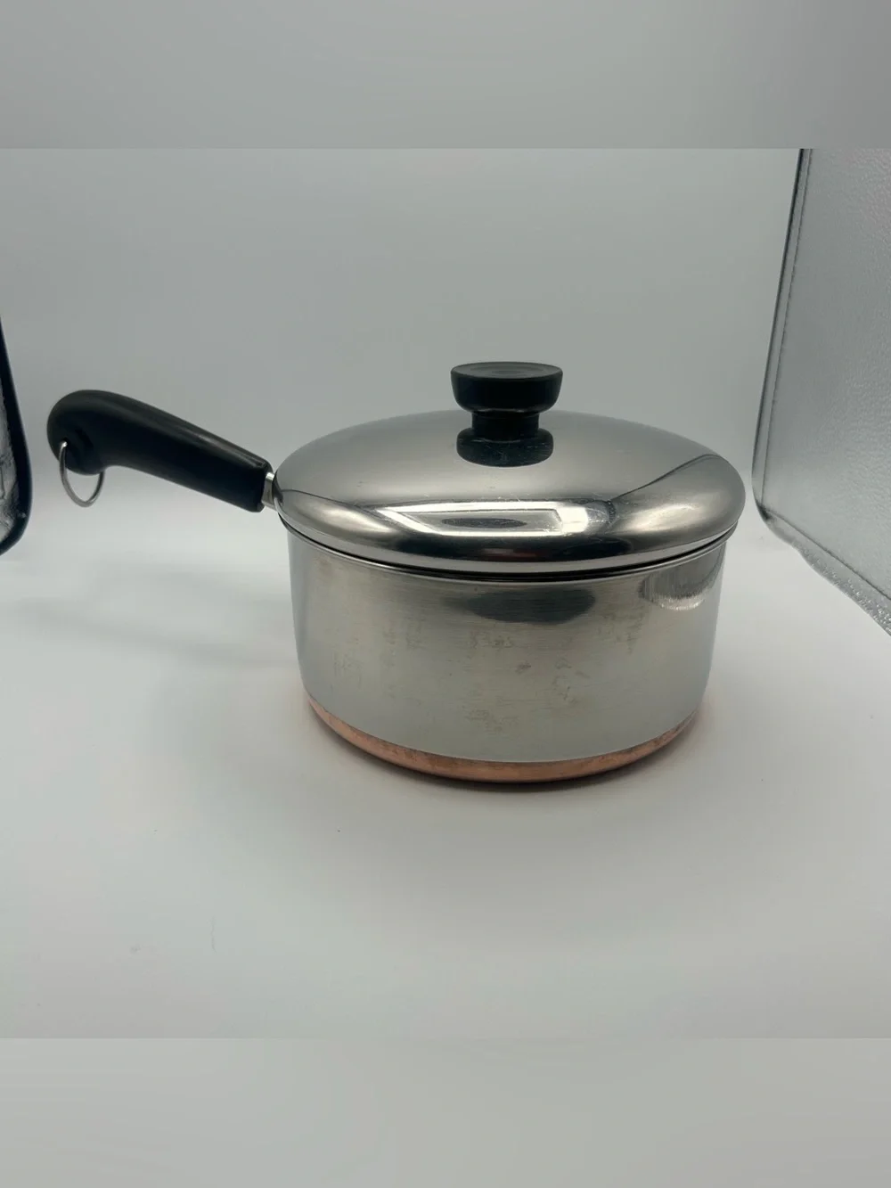Vintage Revere Ware 1801 2 Quart Sauce Pan Pot with Lid Copper Clad USA 92f